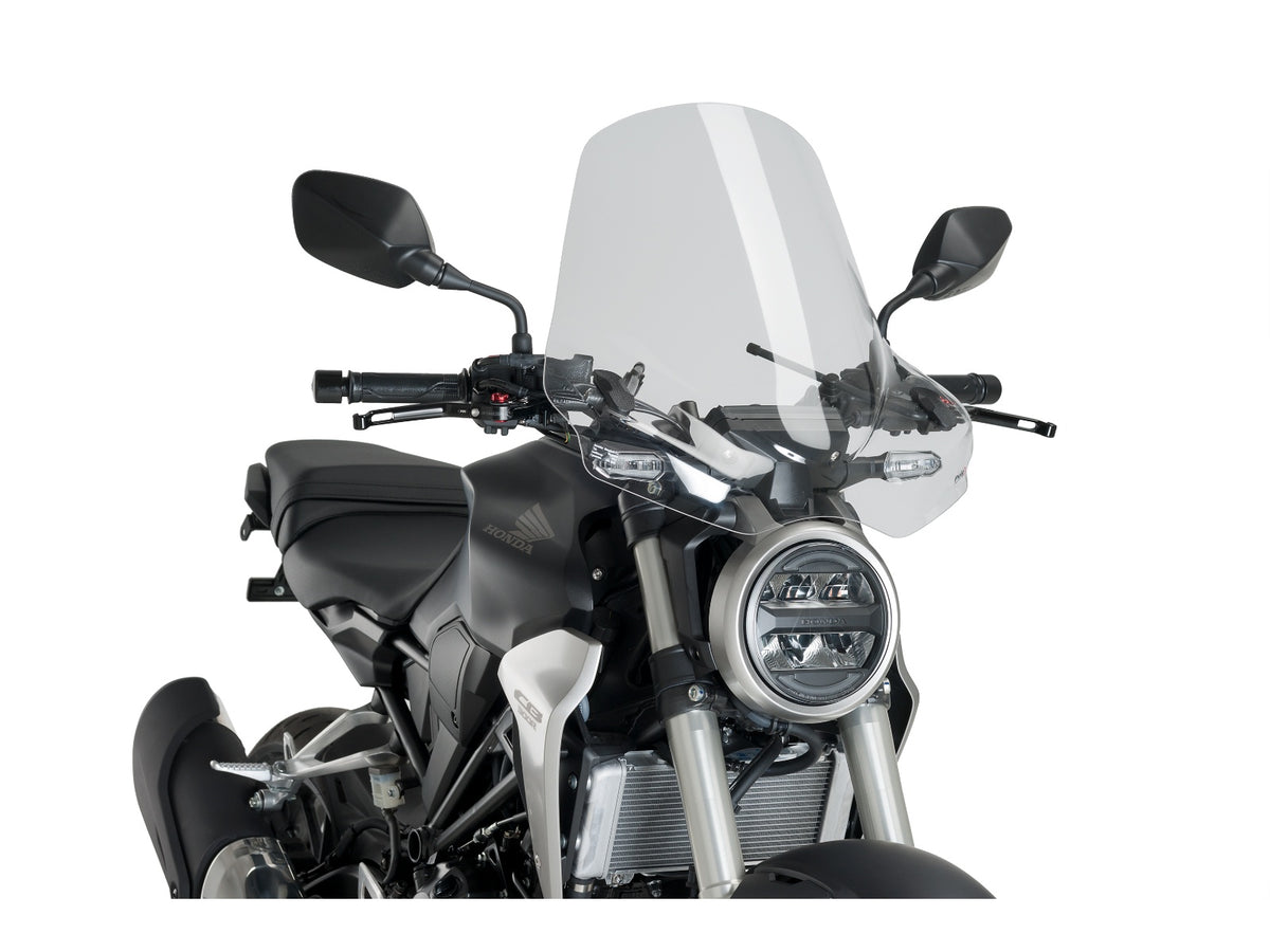 Puig Touring II Screen In Clear for Honda CB300 R Neo Sports Cafe (18-25) Main image