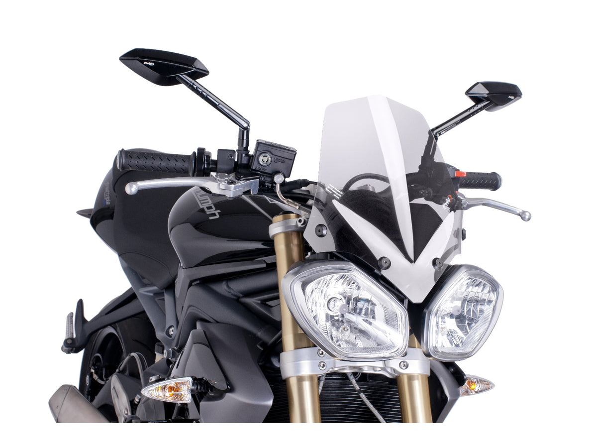 Puig New Generation Sport Screen In Clear for Triumph Street Triple 675 RX (15-16)