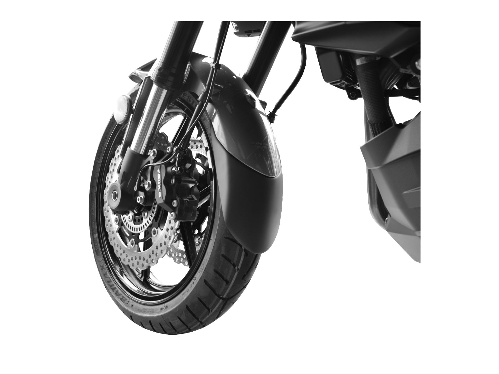 Puig Front Mudguard Extender In Black for Kawasaki Versys 650 Grand Tourer (15-22)