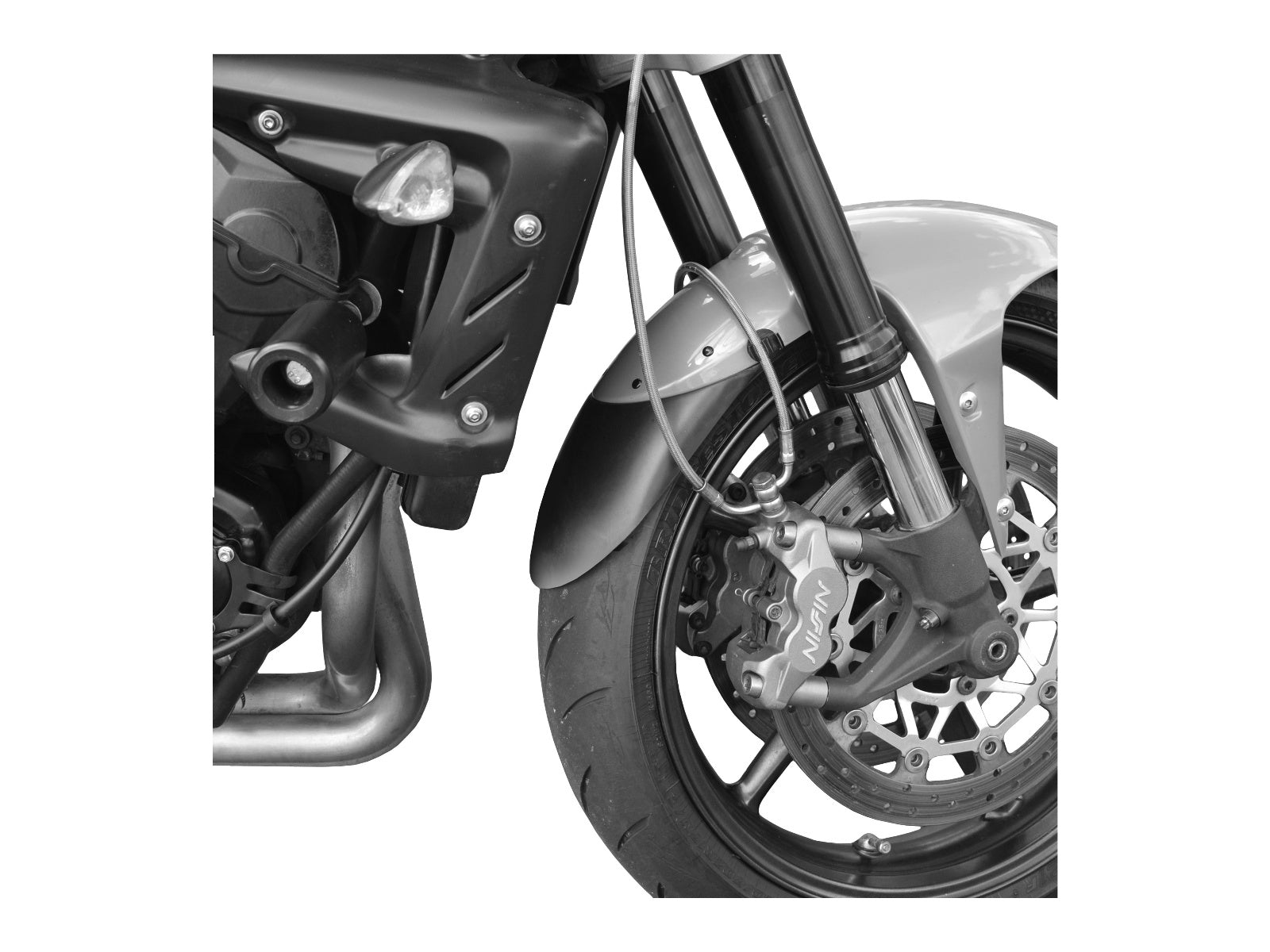 Puig Front Mudguard Extender In Black for Triumph Daytona 675 (06-11)