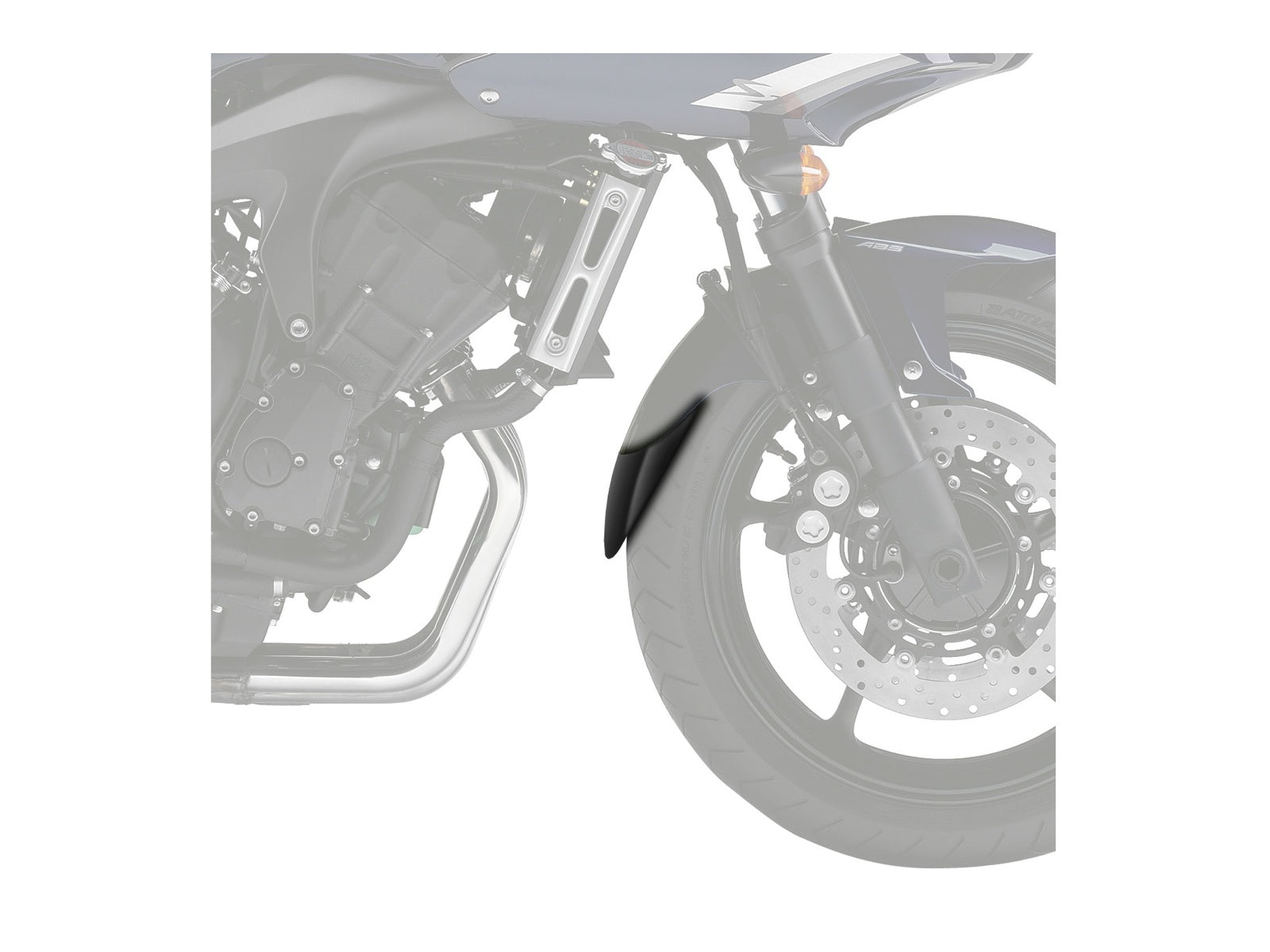 Puig Front Mudguard Extender In Black for Yamaha FZ6 S2 (08-09)
