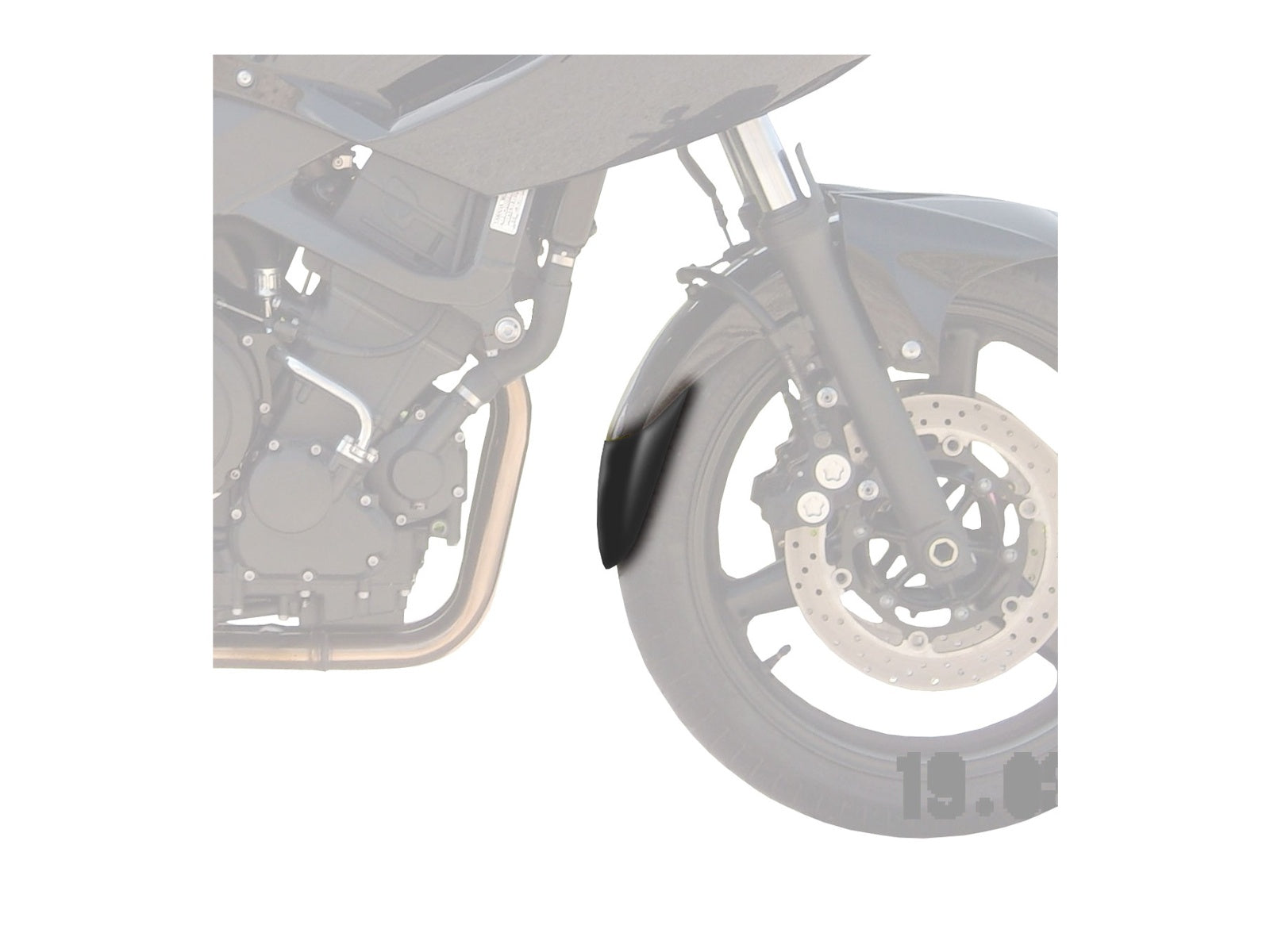 Puig Front Mudguard Extender In Black for Yamaha TDM 900 (02-11)