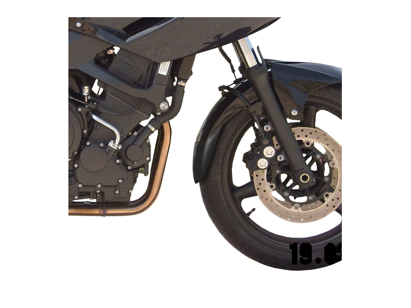 Puig Front Mudguard Extender In Black for Yamaha TDM 900 (02-11)
