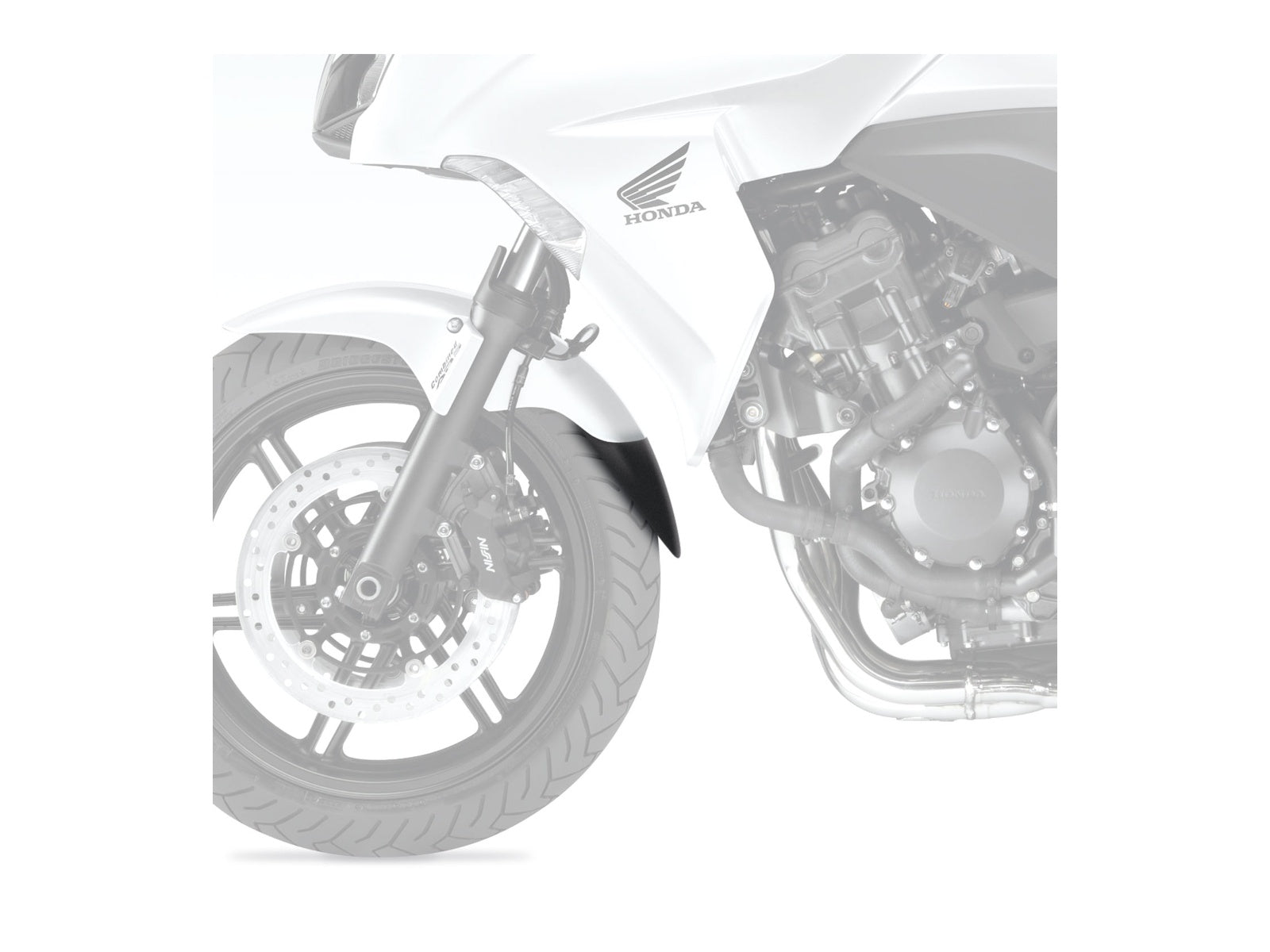 Puig Front Mudguard Extender In Black for Honda CB900 F Hornet (02-05)