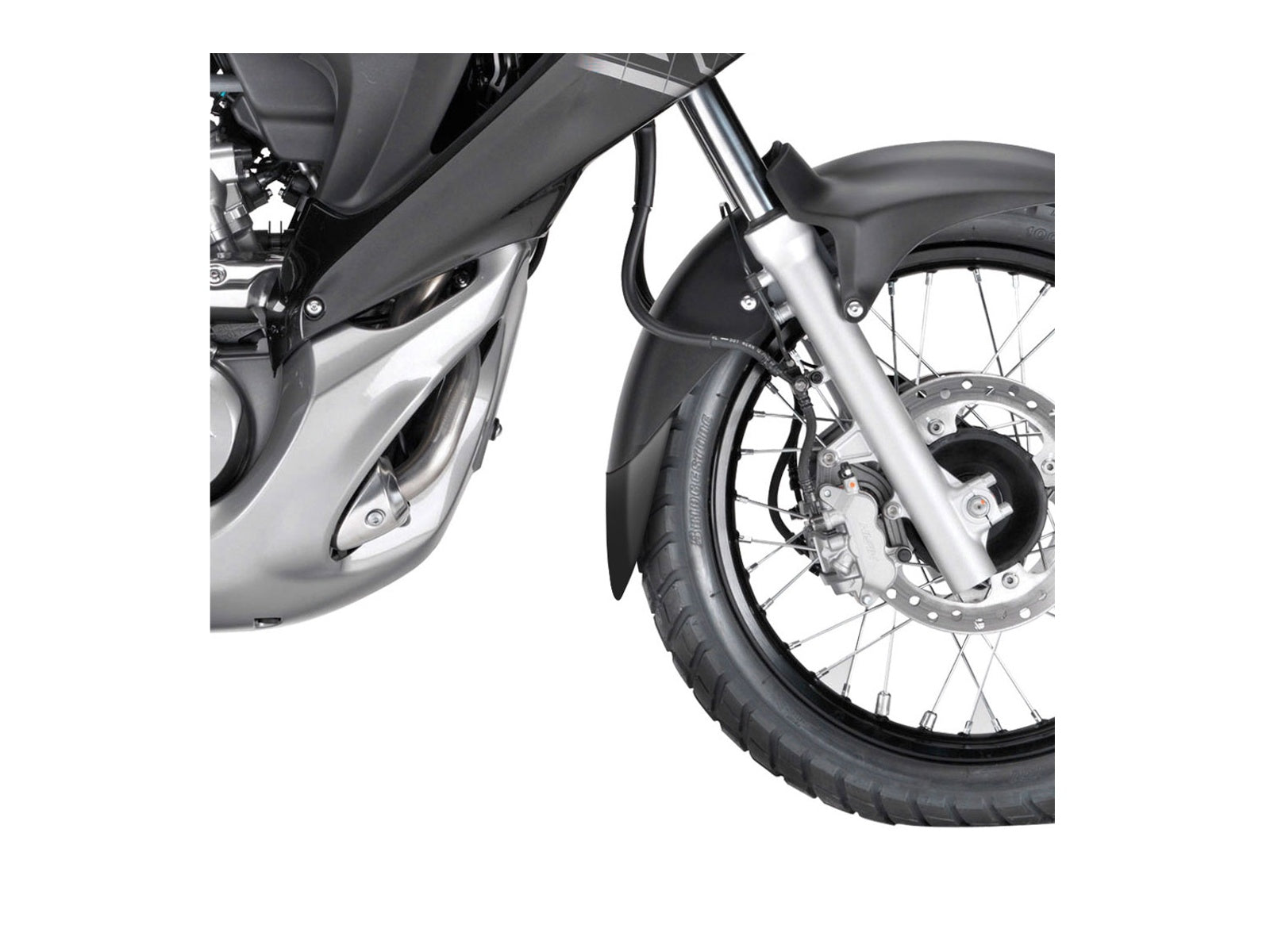 Puig Front Mudguard Extender In Black for Honda Transalp XL700V (08-12)