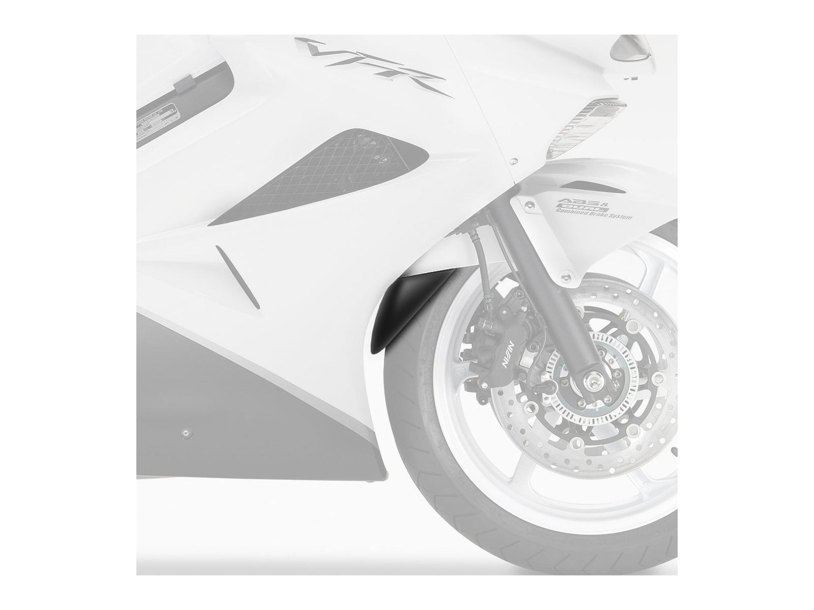 Puig Front Mudguard Extender In Black for Honda VFR 800 (02-12)
