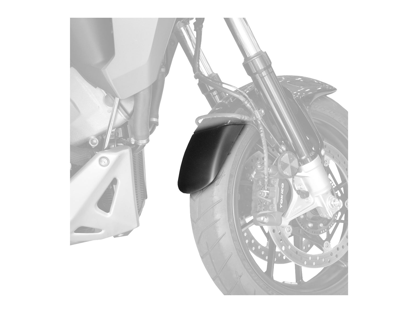 Puig Front Mudguard Extender In Black for Honda VFR 1200F (10-16)
