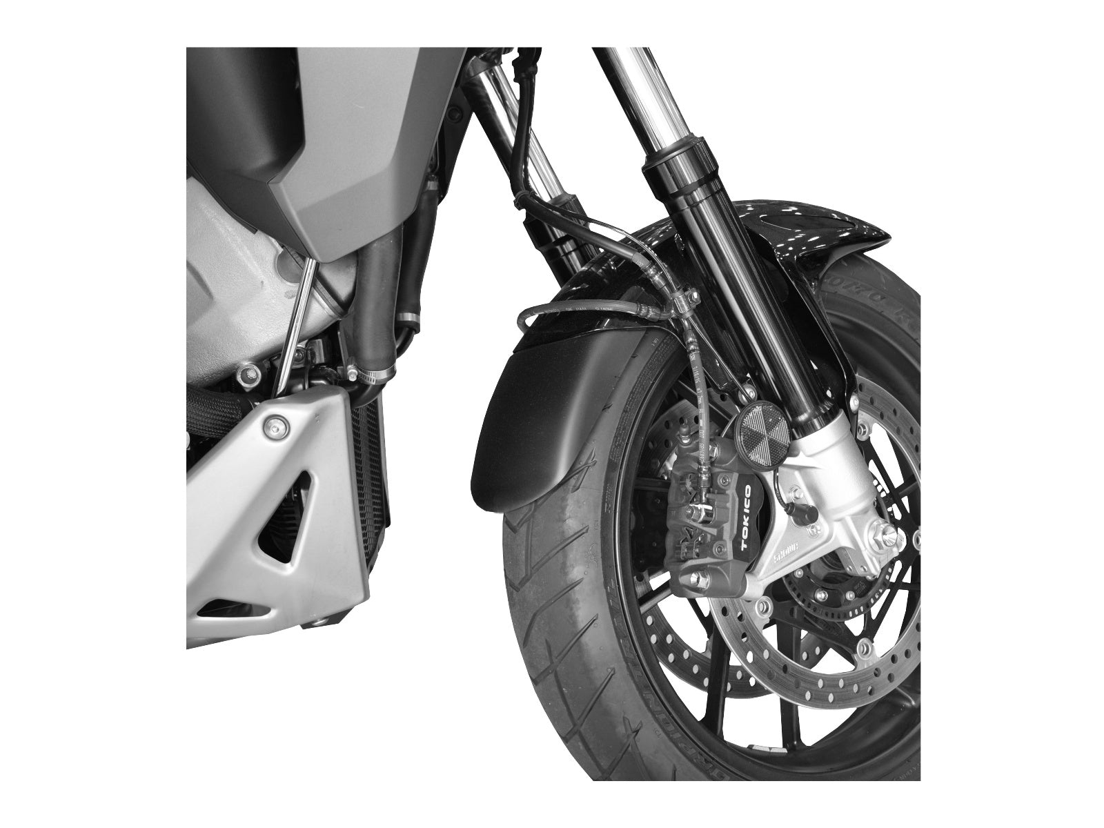 Puig Front Mudguard Extender In Black for Honda VFR 1200FD (10-16)