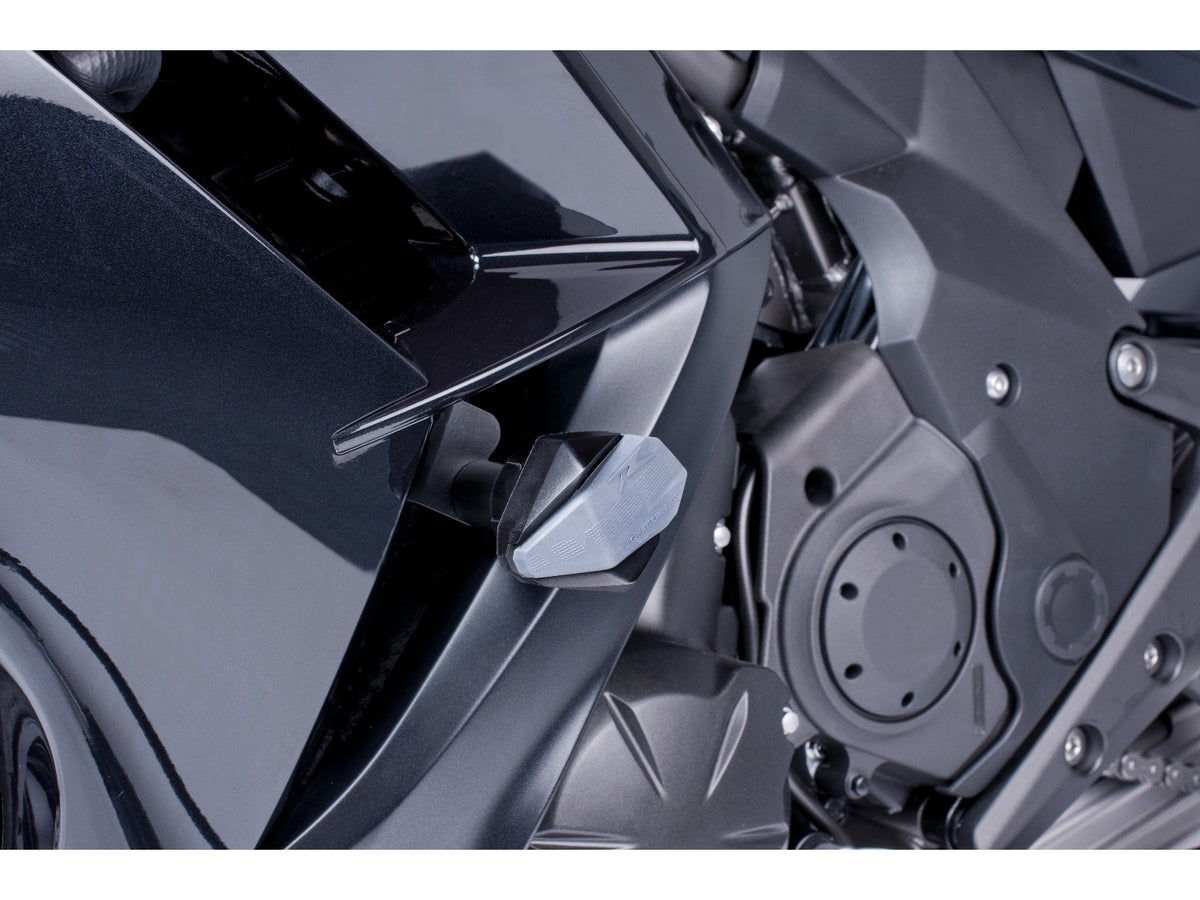Puig R19 Frame Sliders In Black for Kawasaki ER6-F (12-16)
