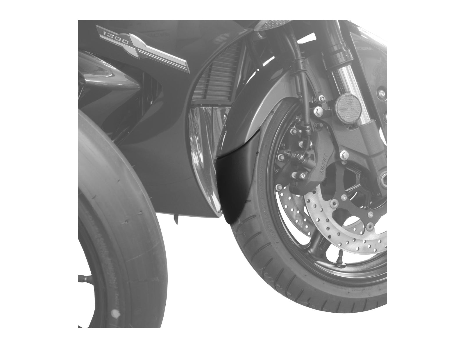 Puig Front Mudguard Extender In Black for Yamaha FJR 1300 A (06-20)