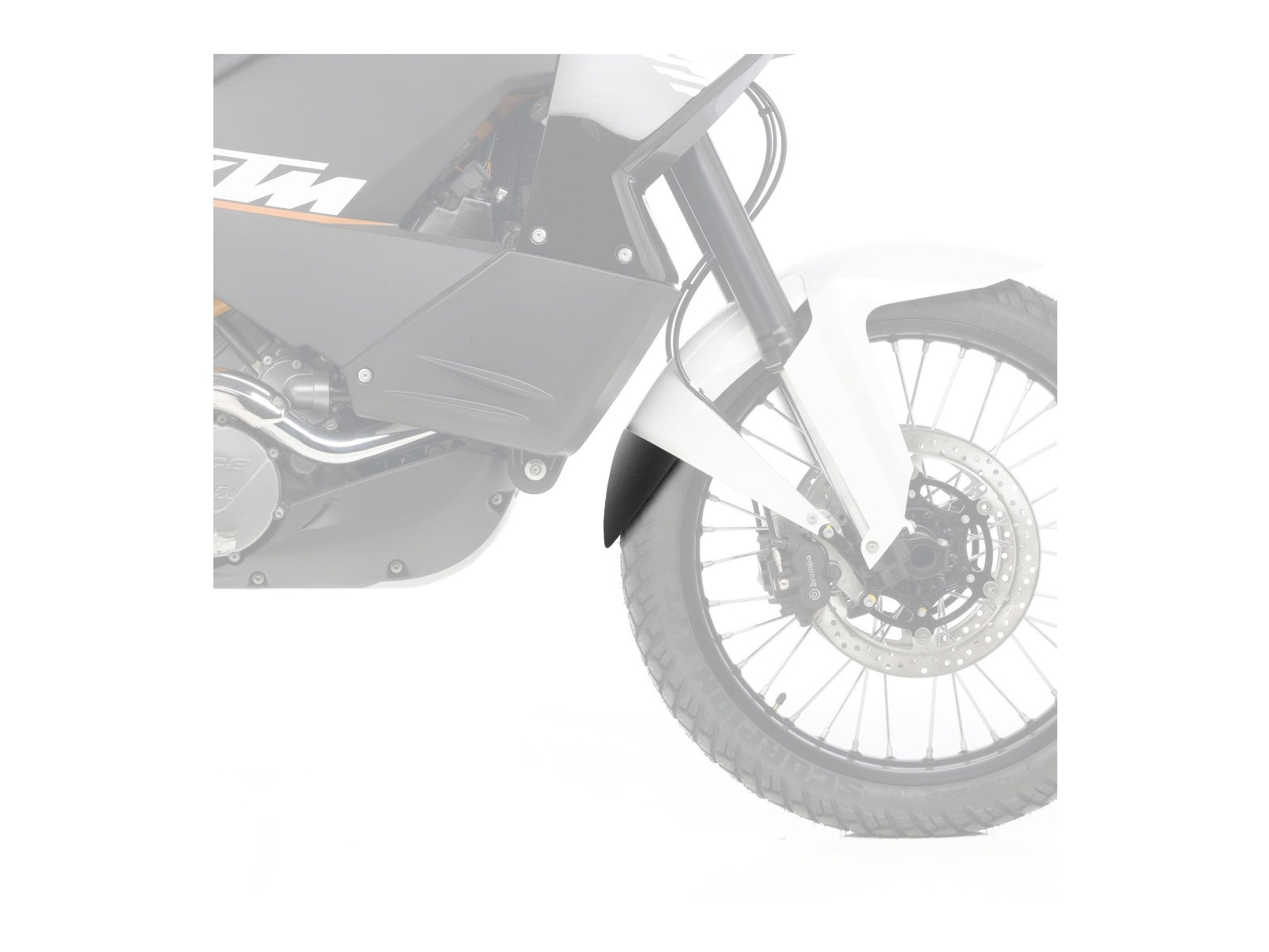 Puig Front Mudguard Extender In Black for KTM 890 Adventure (06-08)