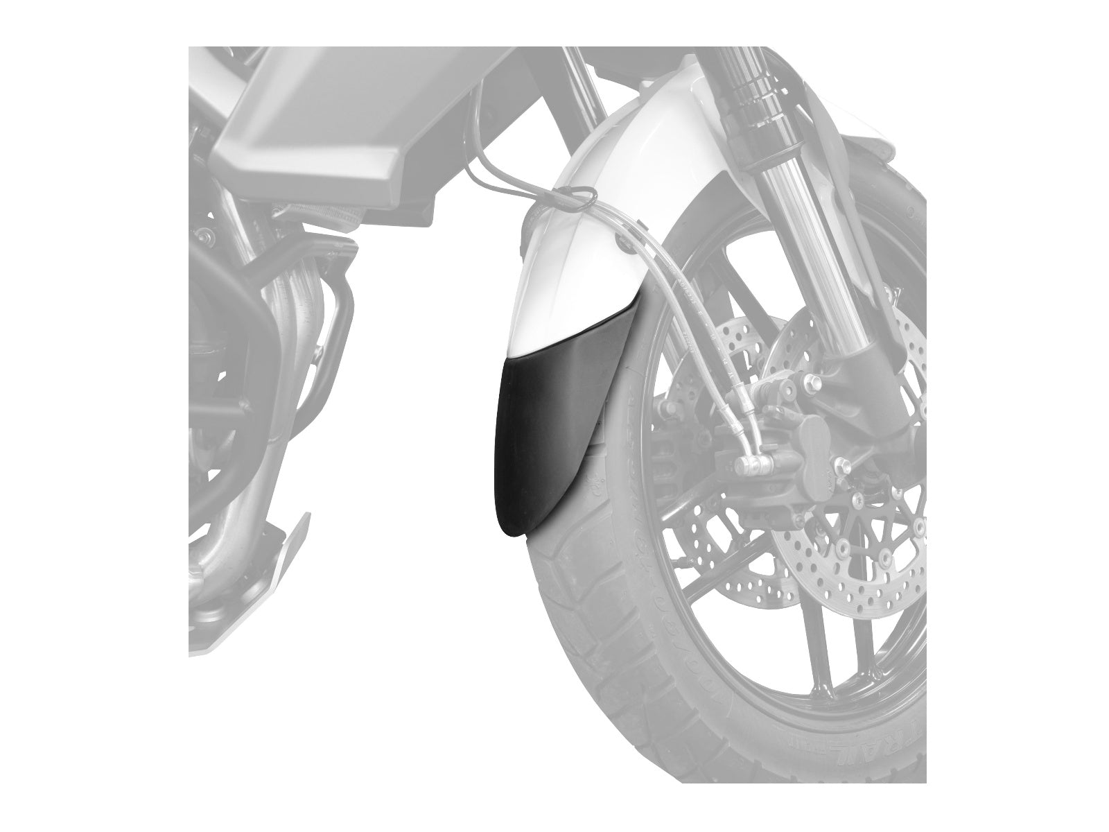 Puig Front Mudguard Extender In Black for Triumph Tiger 800 XR (15-19)