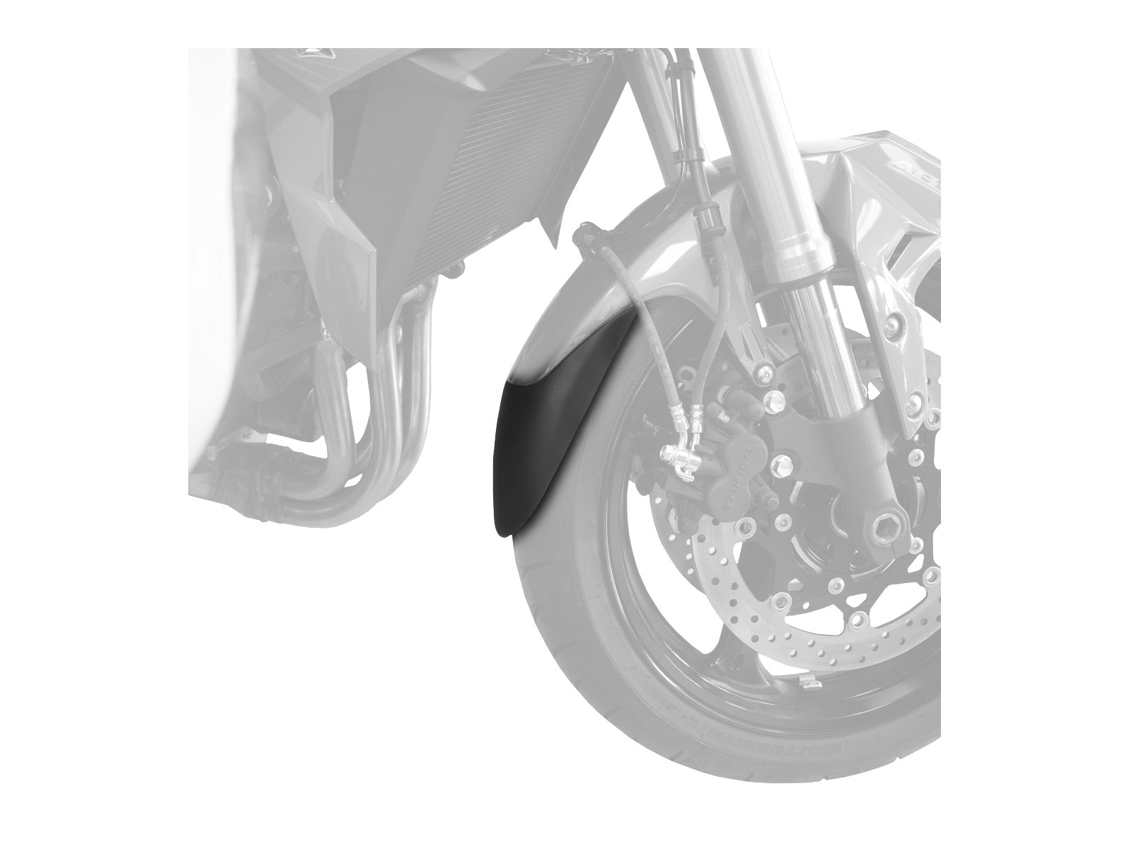 Puig Front Mudguard Extender In Black for Suzuki GSR 750 (11-16)