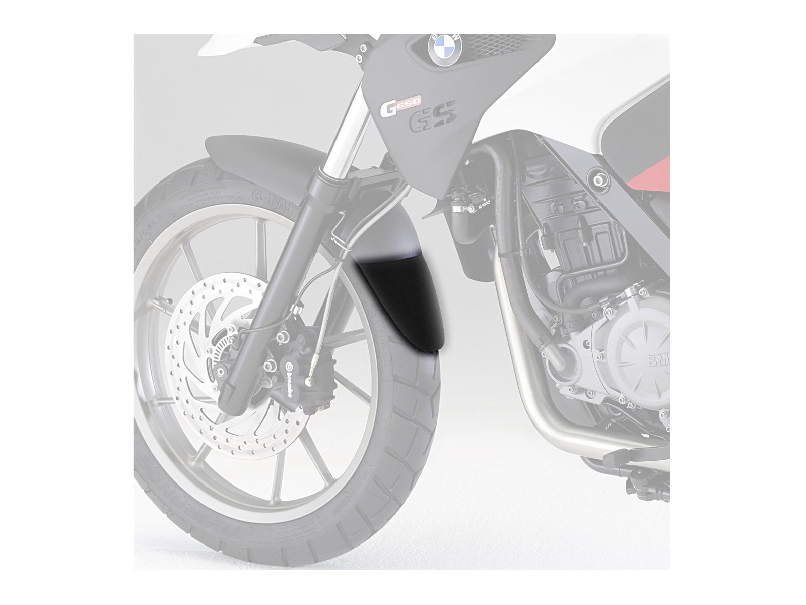 Puig Front Mudguard Extender In Black for BMW G650 GS (11-16)