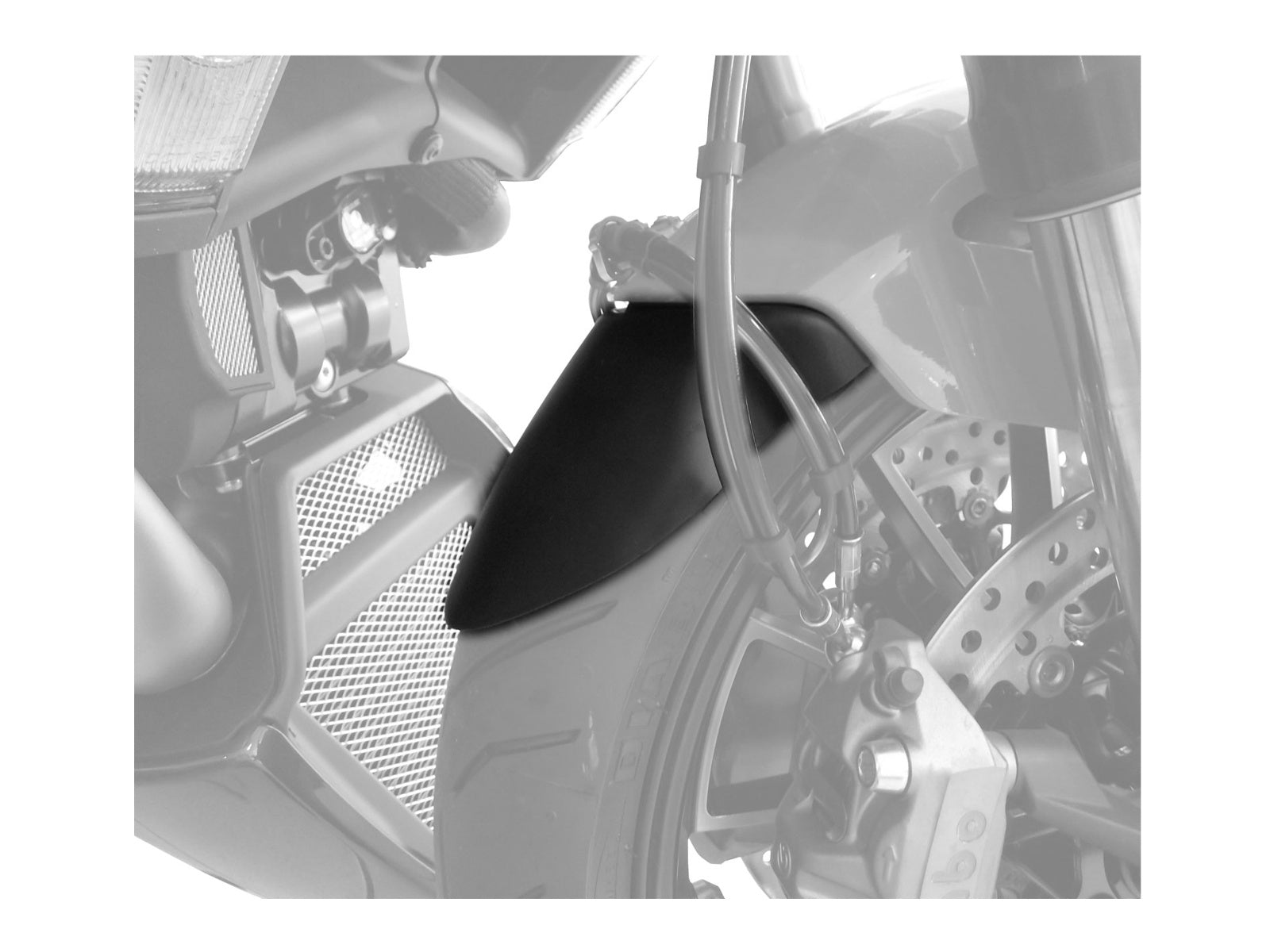 Puig Front Mudguard Extender In Black for Ducati Diavel 1200 (11-15)
