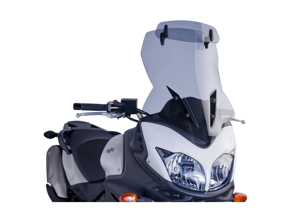 Puig Touring Screen With Extender In Light Smoke for Suzuki V-Strom 650 (12-16)