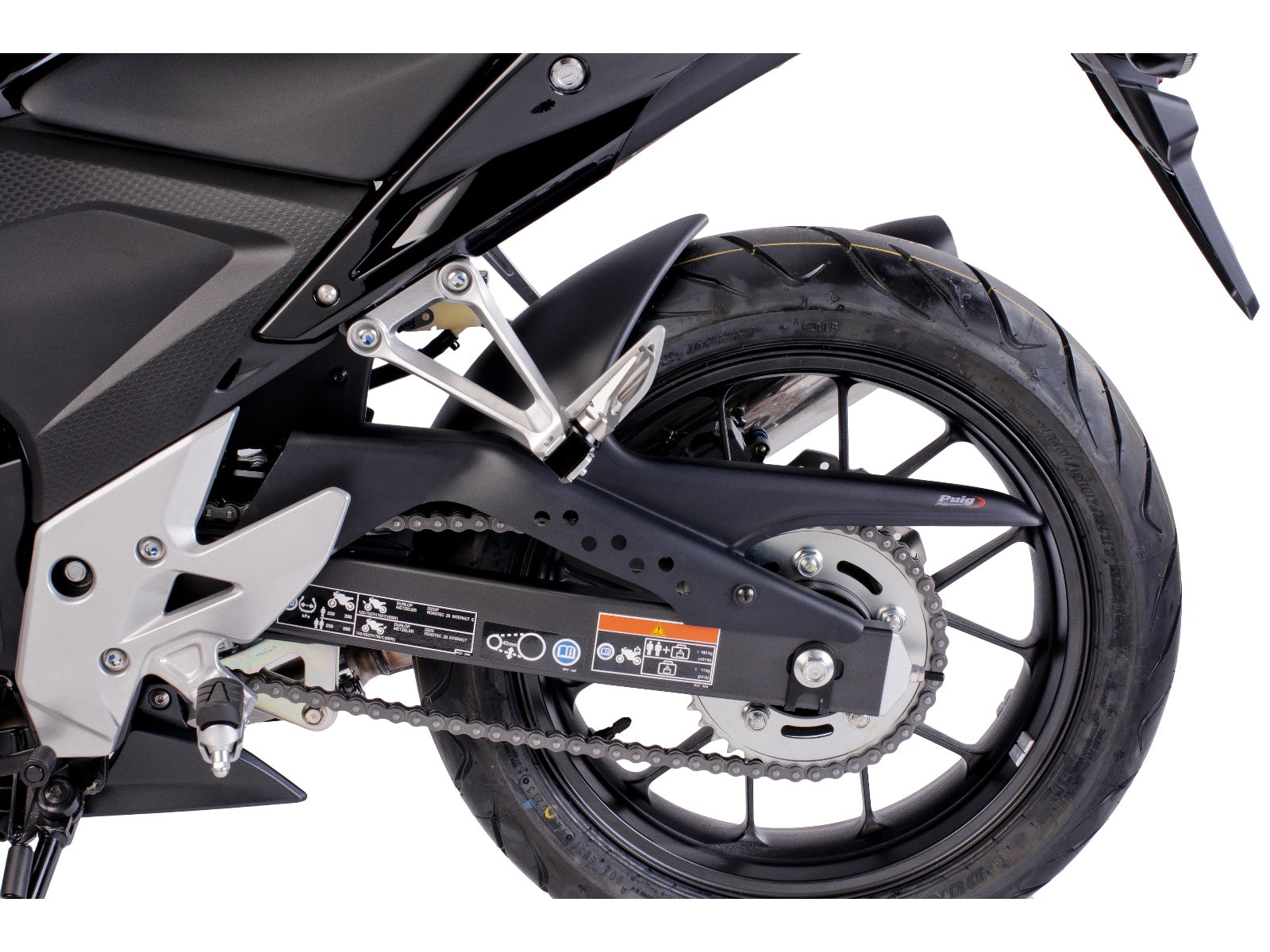 Puig Hugger In Matt Black for Honda CBR500 R (13-18)