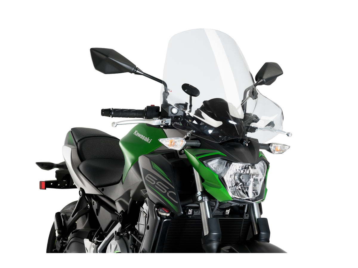 Puig Touring II Screen In Clear for Kawasaki Z650 (17-25)