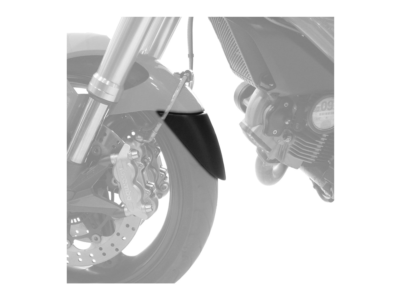 Puig Front Mudguard Extender In Black for Ducati Monster 796 (10-13)
