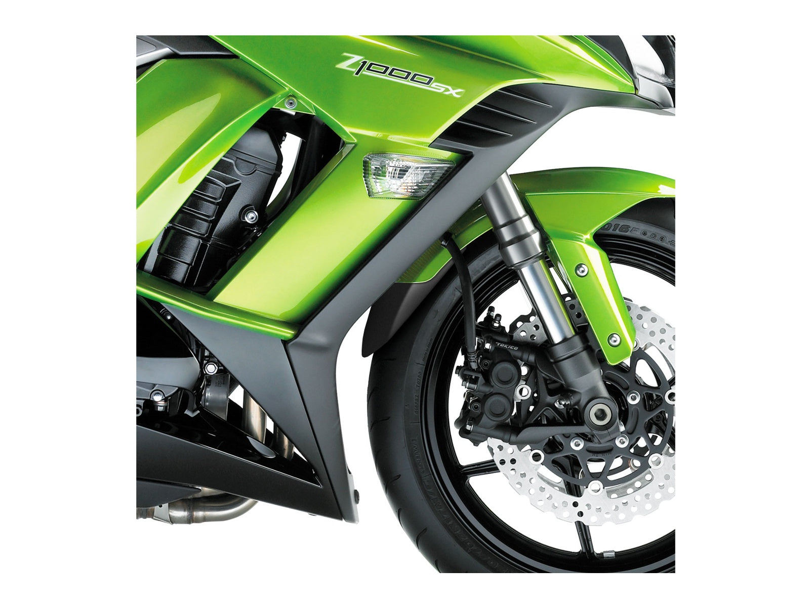 Puig Front Mudguard Extender In Black for Kawasaki Z800 (13-16)
