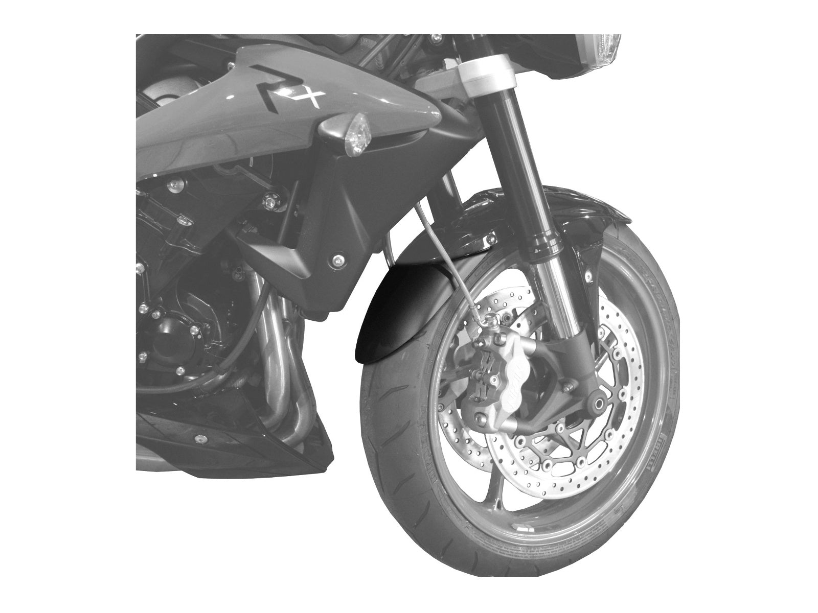 Puig Front Mudguard Extender In Black for Triumph Speed Triple 1050 R (12-16)
