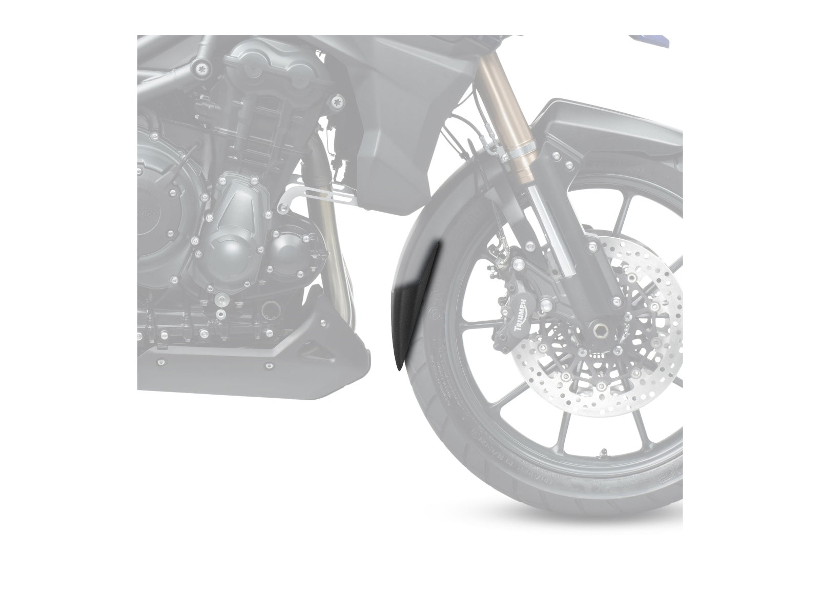 Puig Front Mudguard Extender In Black for Triumph Tiger Explorer 1200 (12-15)