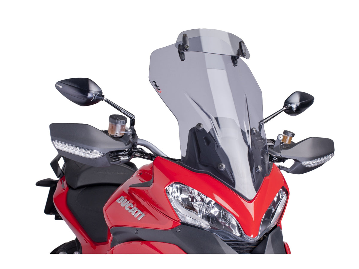 Puig Touring Screen With Extender In Light Smoke for Ducati Multistrada 1200 (13-14) Main image