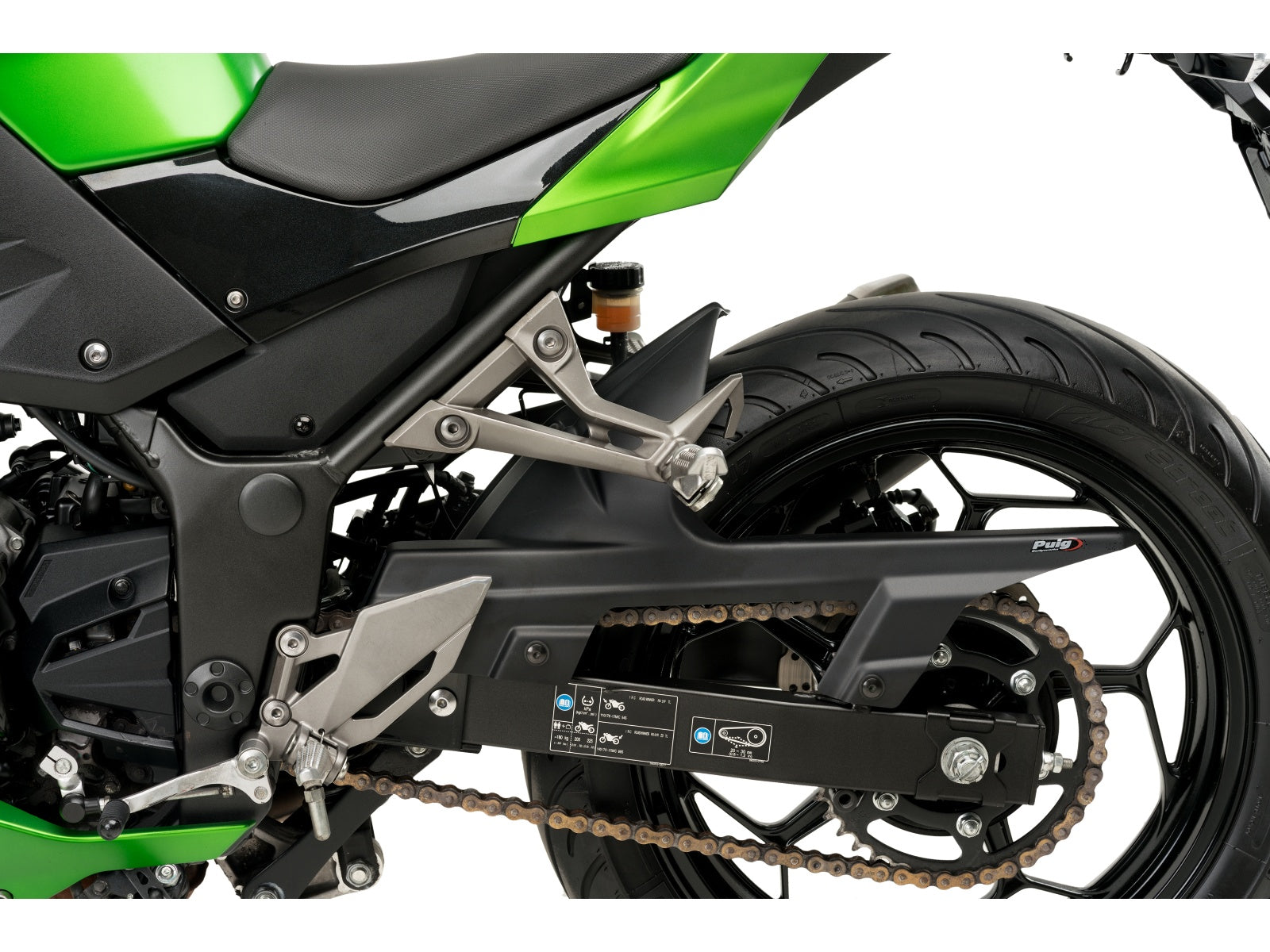 Puig Hugger In Matt Black for Kawasaki Z300 (15-17)