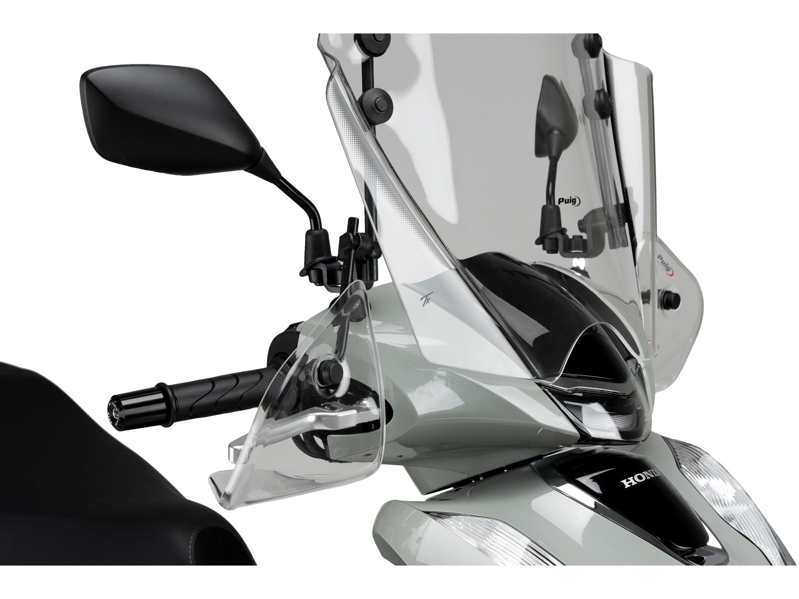 Puig Handlebar Wind Deflectors In Clear for Honda SH125i 4T E5 (21-25)