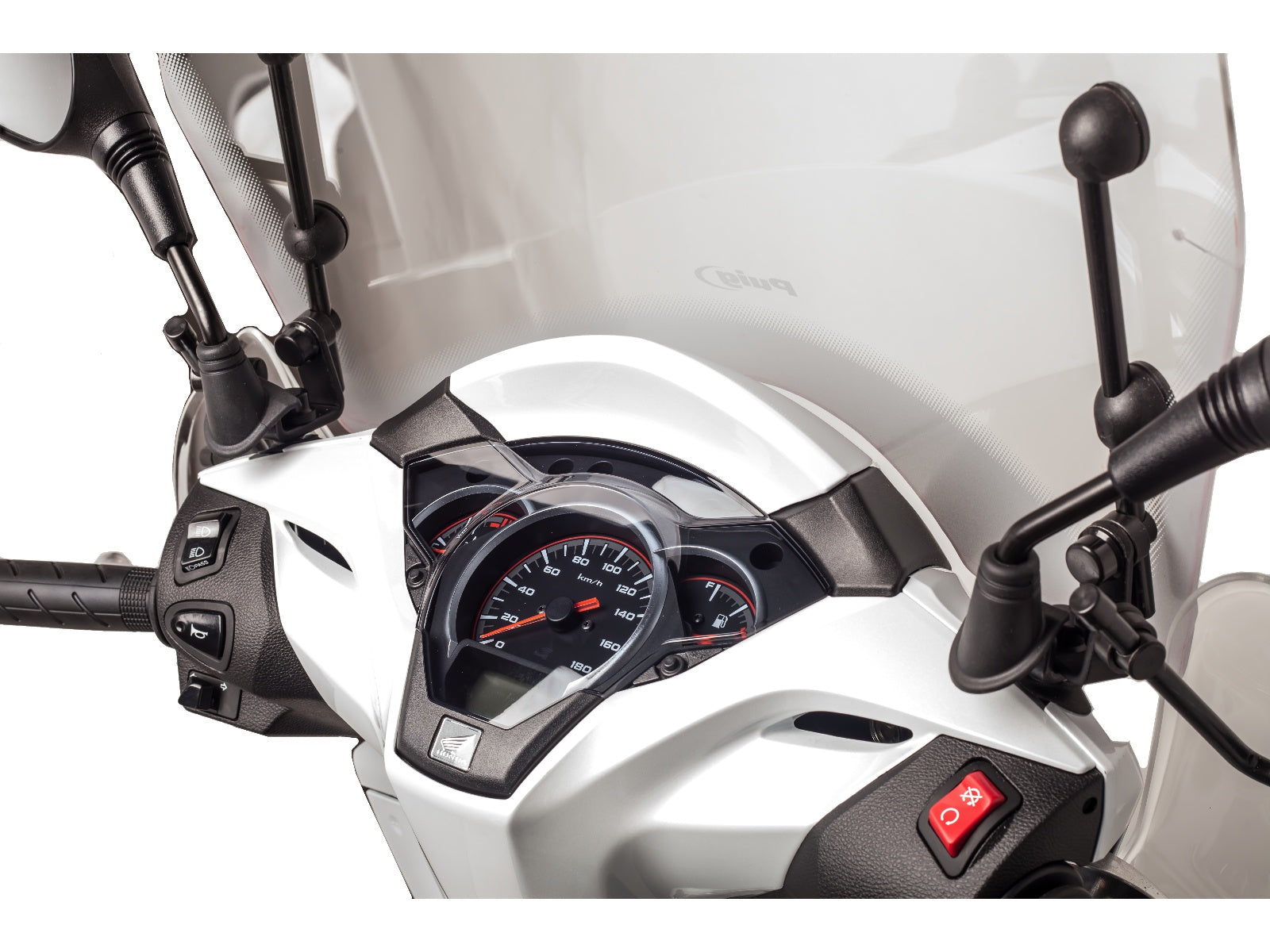 Puig Handlebar Wind Deflectors In Clear for Honda SH300i E3 (15-17)