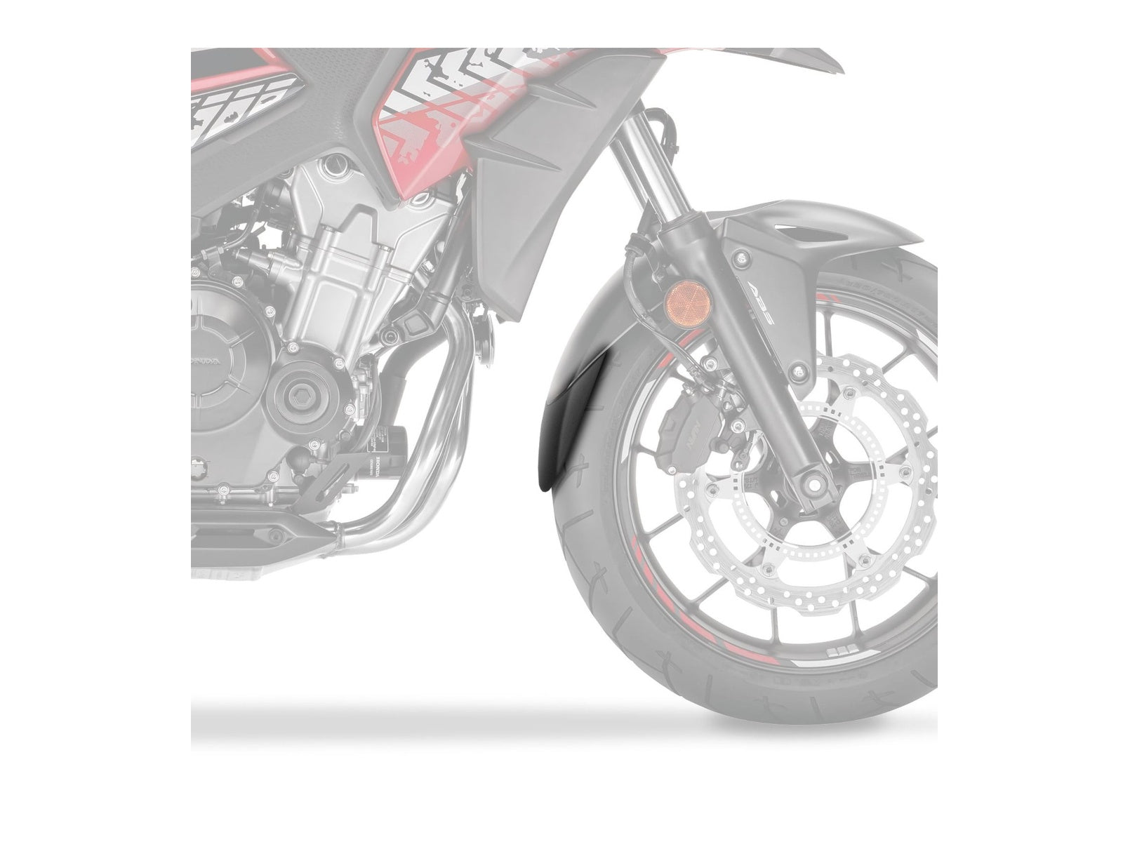 Puig Front Mudguard Extender In Black for Honda CB500 X (13-18)