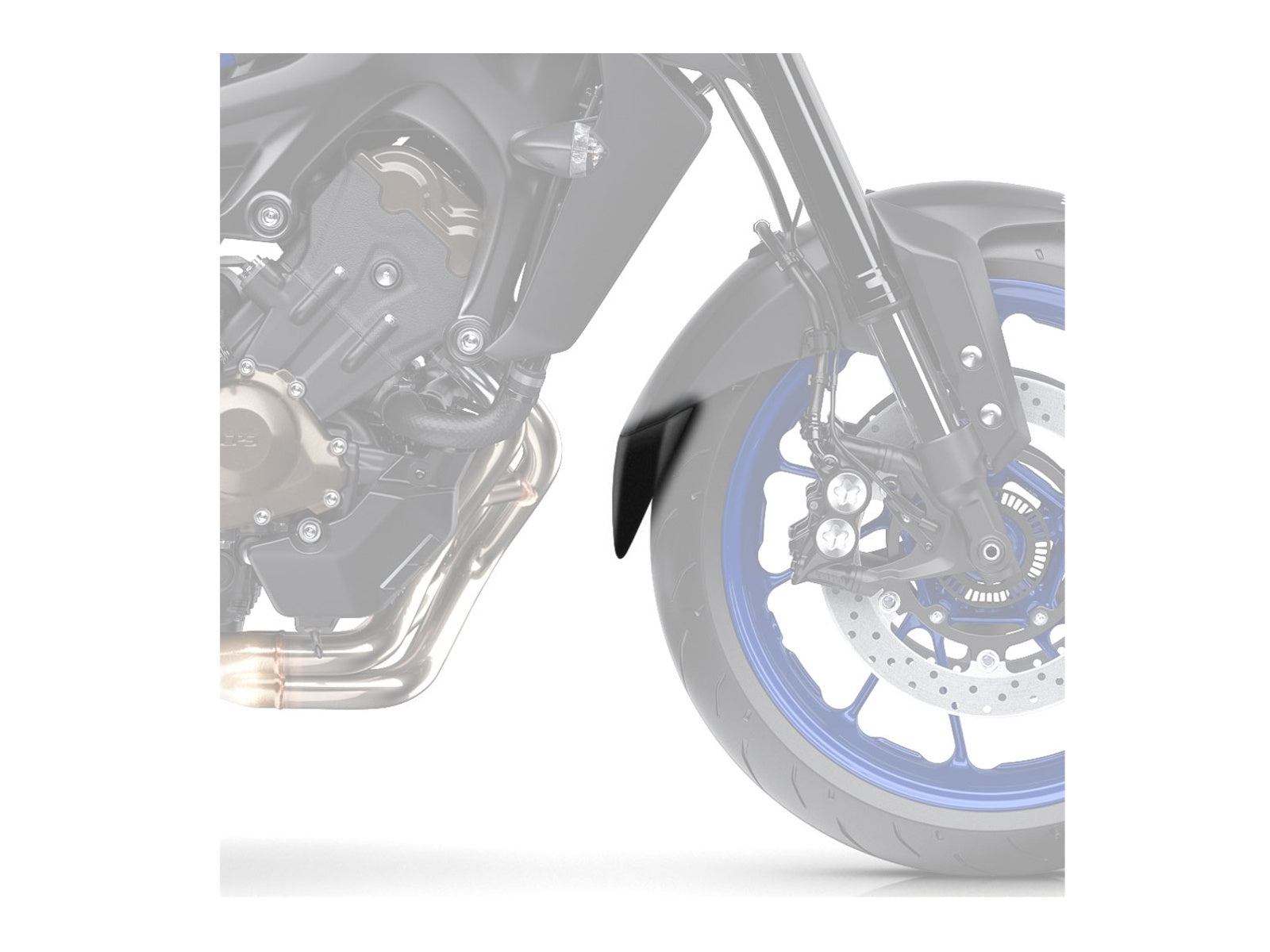 Puig Front Mudguard Extender In Black for Yamaha MT-09 (13-20)