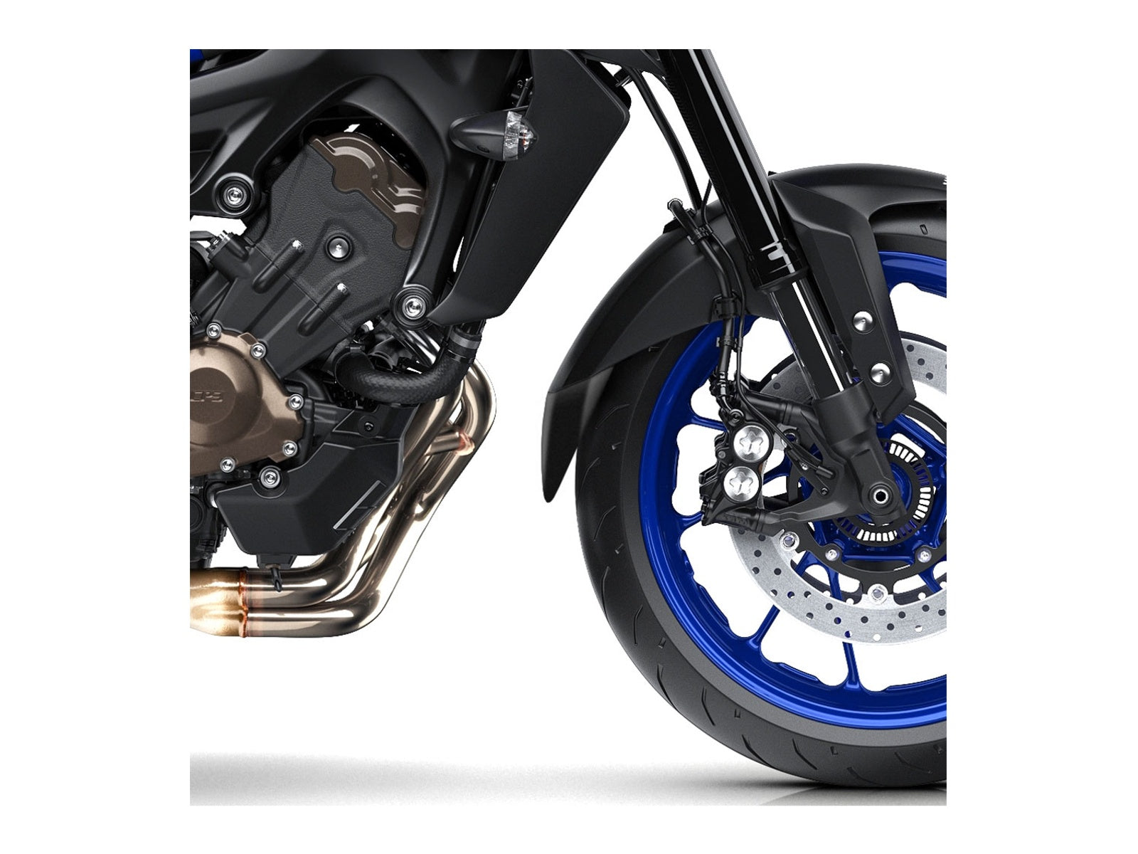Puig Front Mudguard Extender In Black for Yamaha MT-09 Street Rally (13-16)