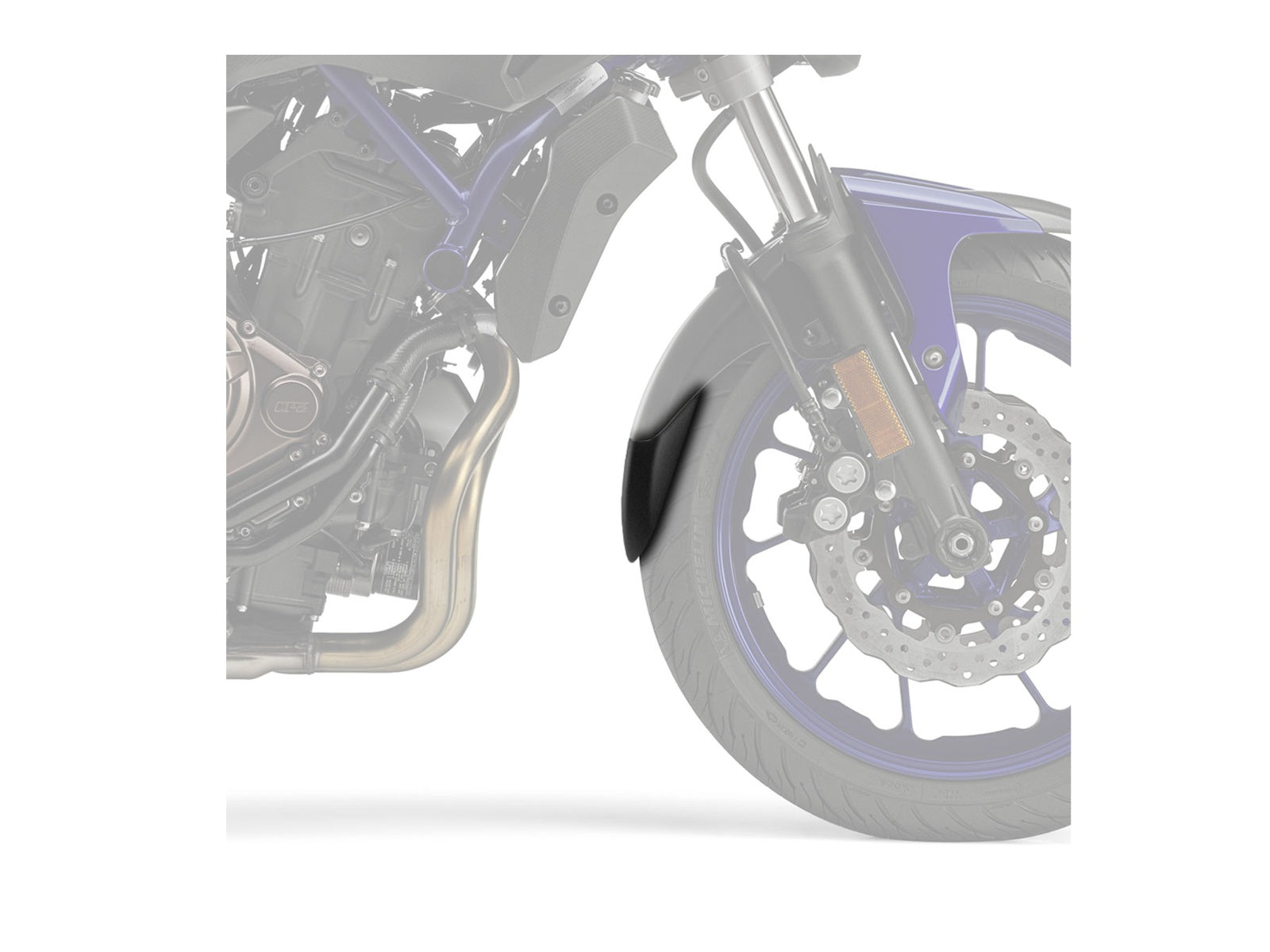 Puig Front Mudguard Extender In Black for Yamaha MT-07 ABS (14-16)