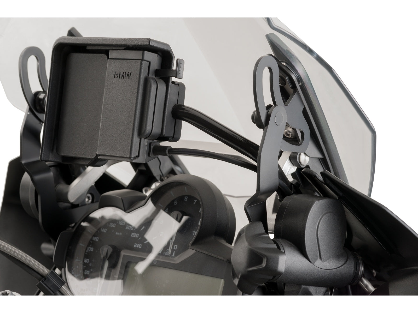 Puig Screen Reinforcement Supports In Black for BMW R1250 GS Triple Black (21-23)