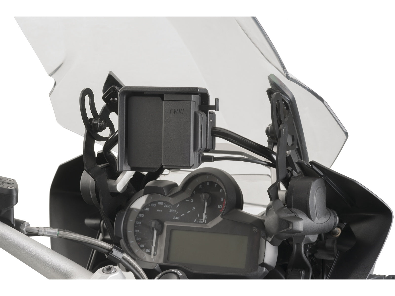 Puig Screen Reinforcement Supports In Black for BMW R1250 GS (18-24)