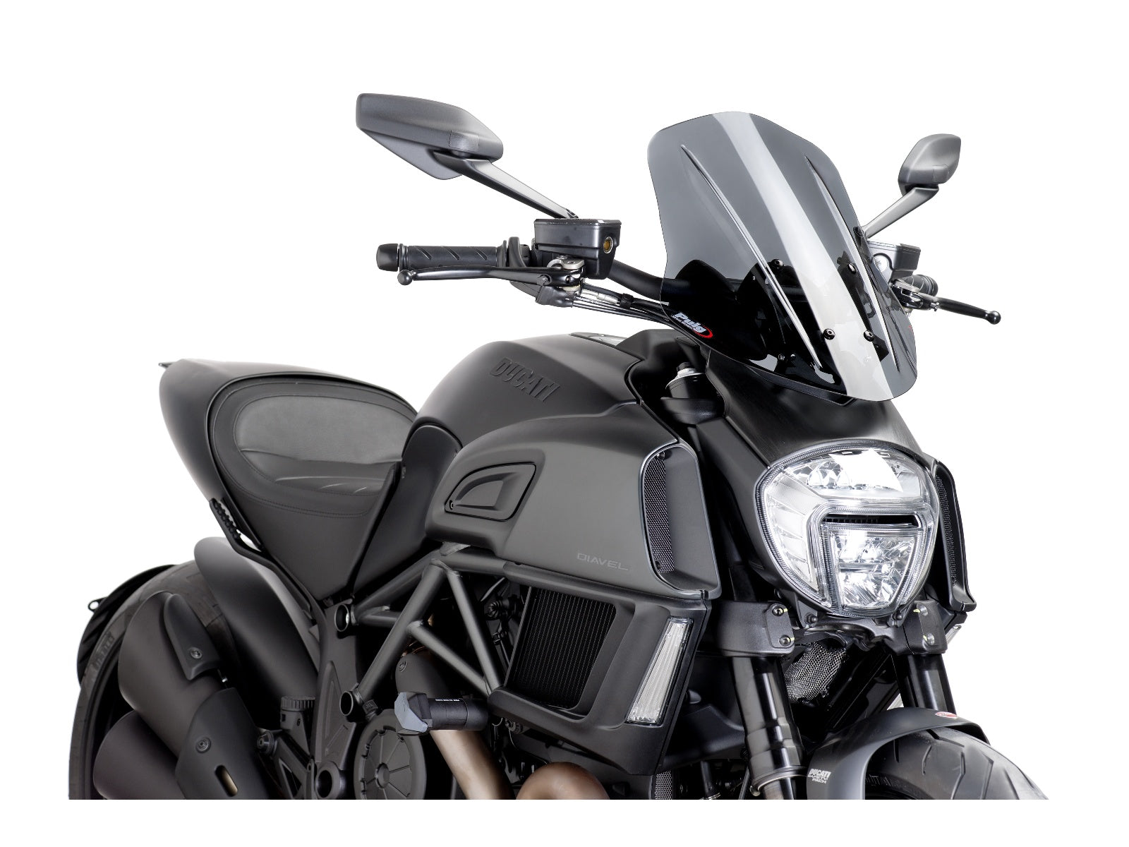 Puig New Generation Adjustable Touring Screen In Clear for Ducati Diavel Carbon (14-16)