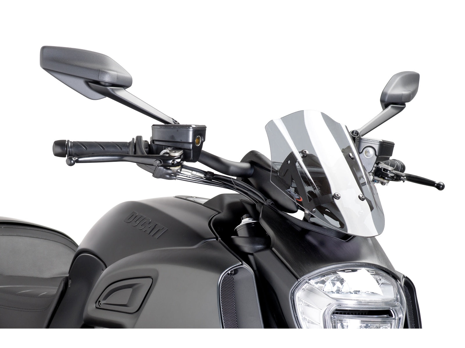 Puig New Generation Adjustable Touring Screen In Clear for Ducati Diavel 1200 (14-16)