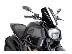 Puig New Generation Adjustable Touring Screen In Clear for Ducati Diavel 1200 (14-16)