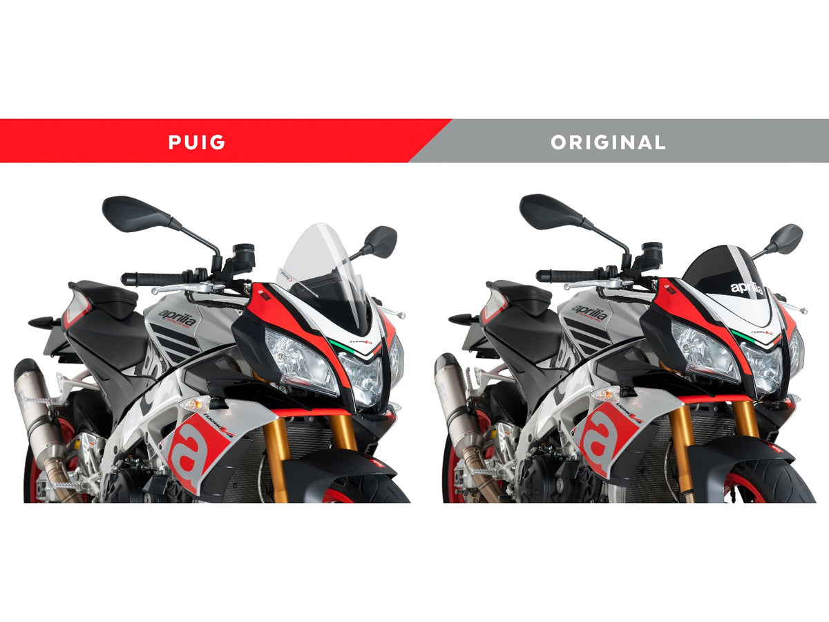 Puig Z-Racing Screen In Clear for Aprilia Tuono V4 1100 Factory (15-20) Main image