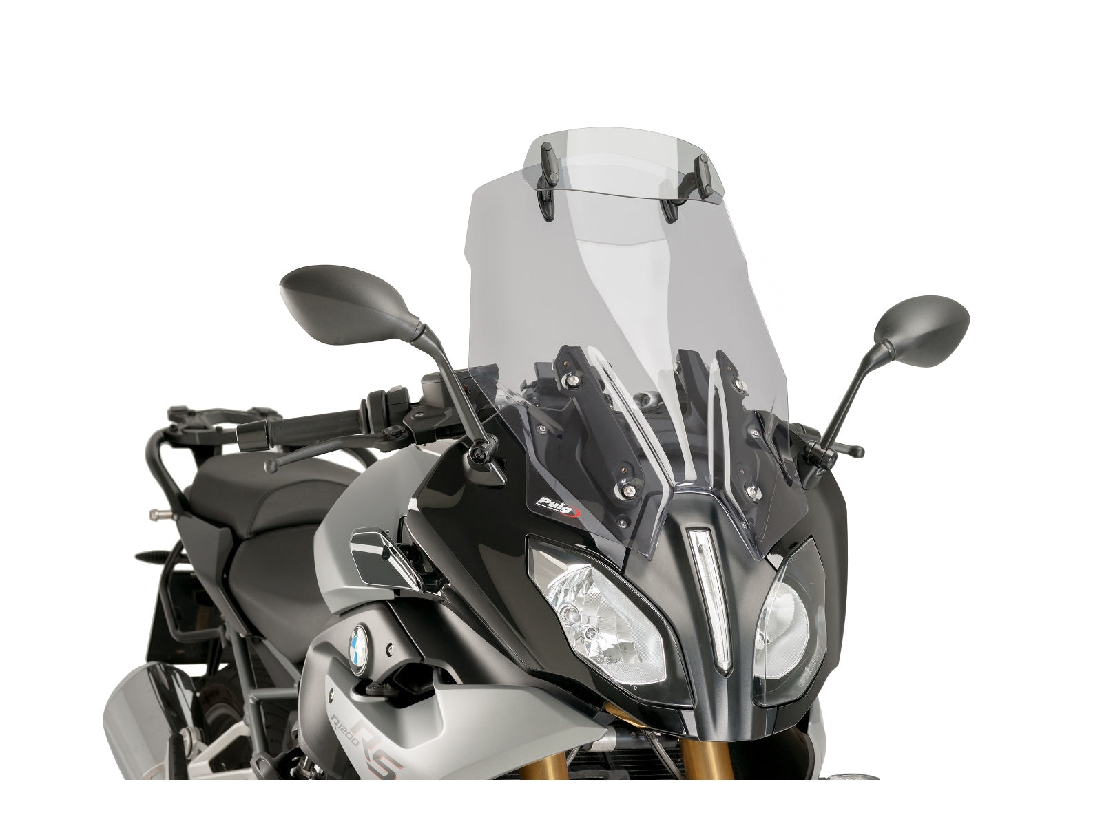 Puig Touring Plus Screen With Extender In Light Smoke for BMW R1200 RS (15-18)