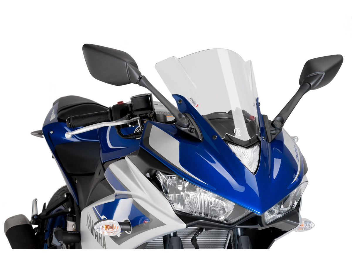 Puig Z-Racing Screen In Clear for Yamaha YZF R3 (15-18)
