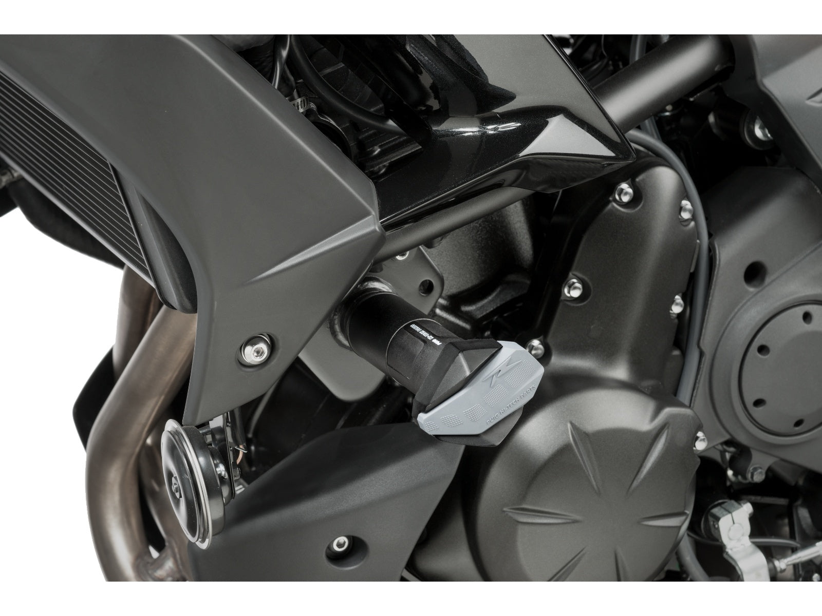 Puig R19 Frame Sliders In Black for Kawasaki Versys 650 (15-25)