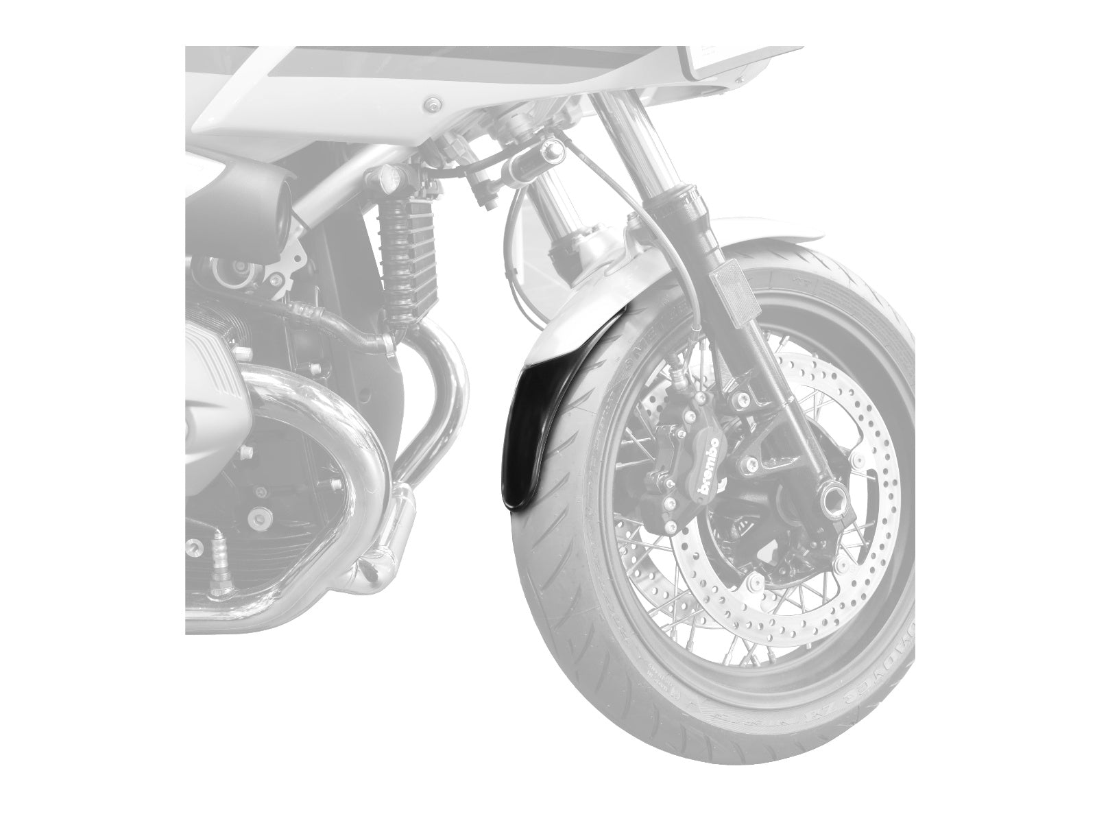 Puig Front Mudguard Extender In Black for BMW R Nine T (14-24)