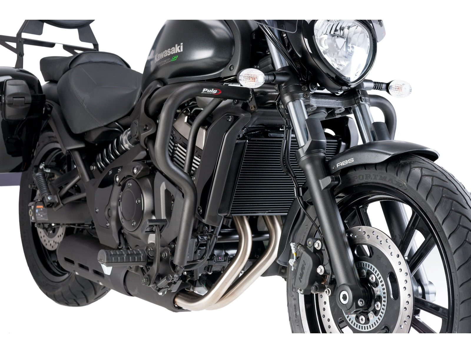 Puig Engine Guard In Black for Kawasaki Vulcan 650 S (15-25)