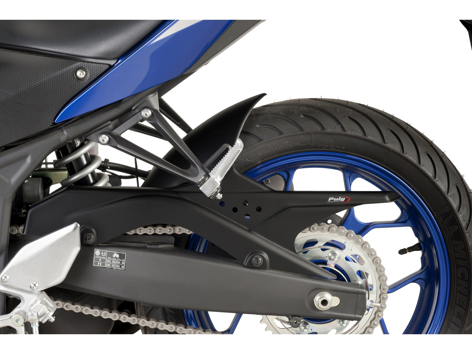 Puig Hugger In Matt Black for Yamaha YZF R3 (15-24)