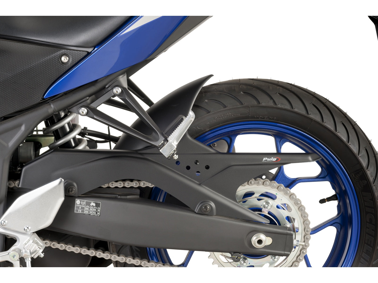 Puig Hugger In Matt Black for Yamaha YZF R3 (15-24)