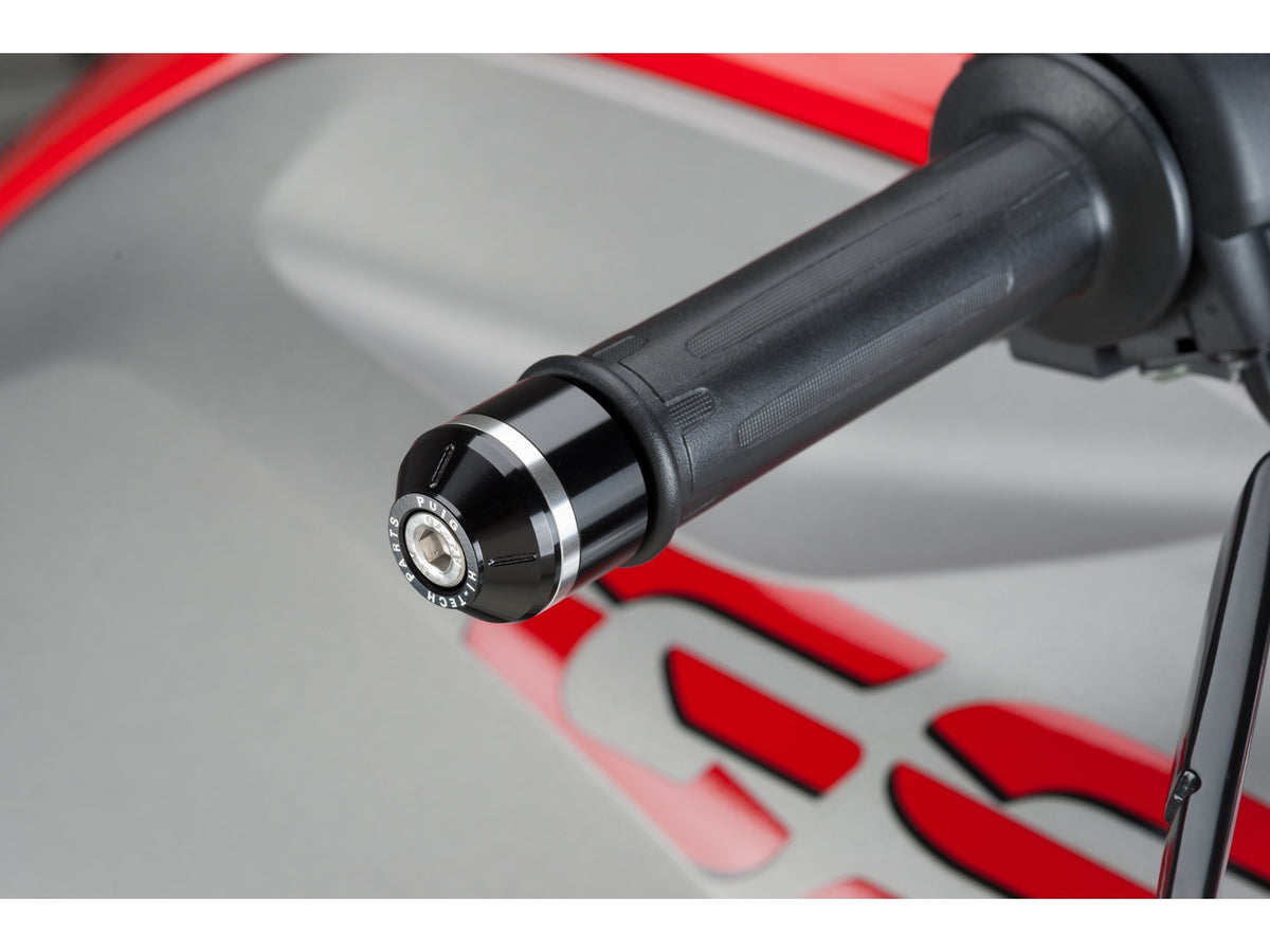Puig Short Bar Ends With Inserts In Black for BMW G310 GS (17-25)