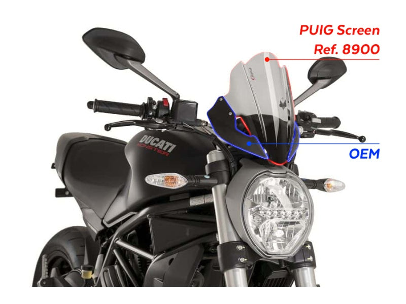 Puig New Generation Touring Screen for Ducati Monster 821 (14-20)