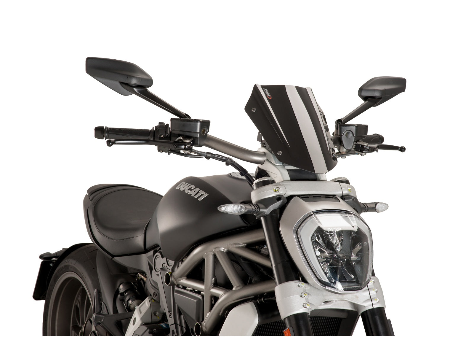 Puig New Generation Adjustable Screen In Clear for Ducati XDiavel Dark (21-24)